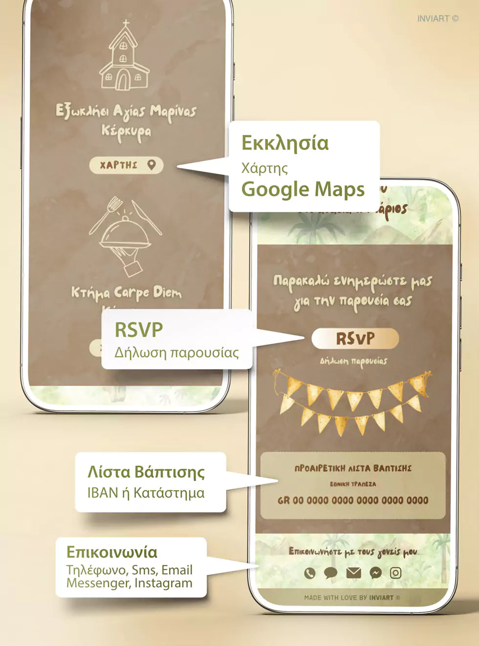 Χάρτης Google σε ιστοσελίδα βάπτισης με δεινοσαύρους 
