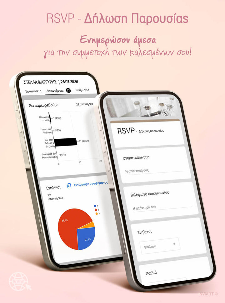 Φόρμα RSVP για online δήλωση παρουσίας