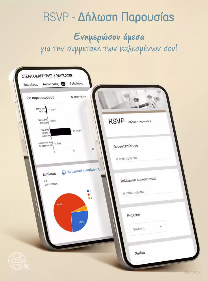 RSVP στατιστικά & δήλωση παρουσίας βάπτισης