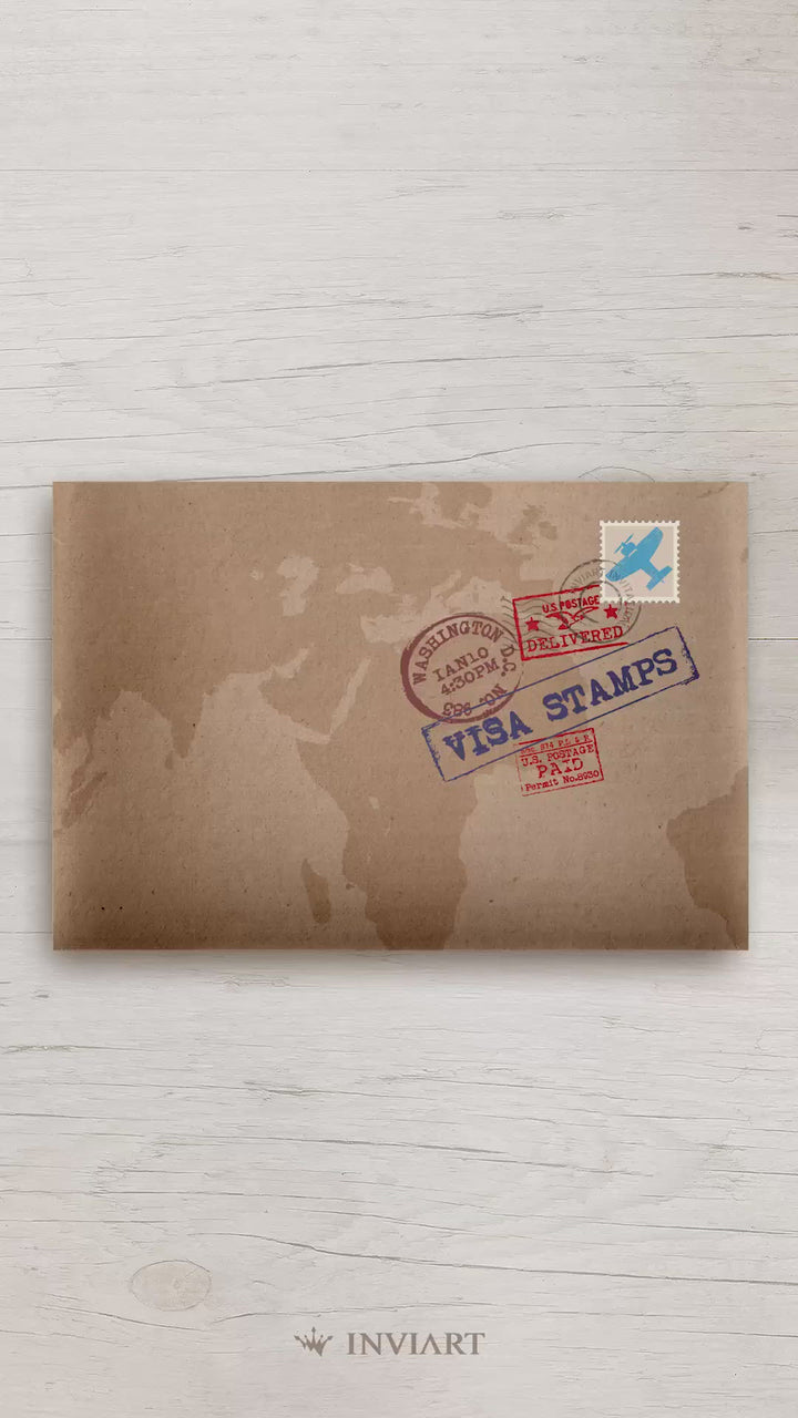 Ηλεκτρονικό Προσκλητήριο βάπτισης Ταξίδι Passport