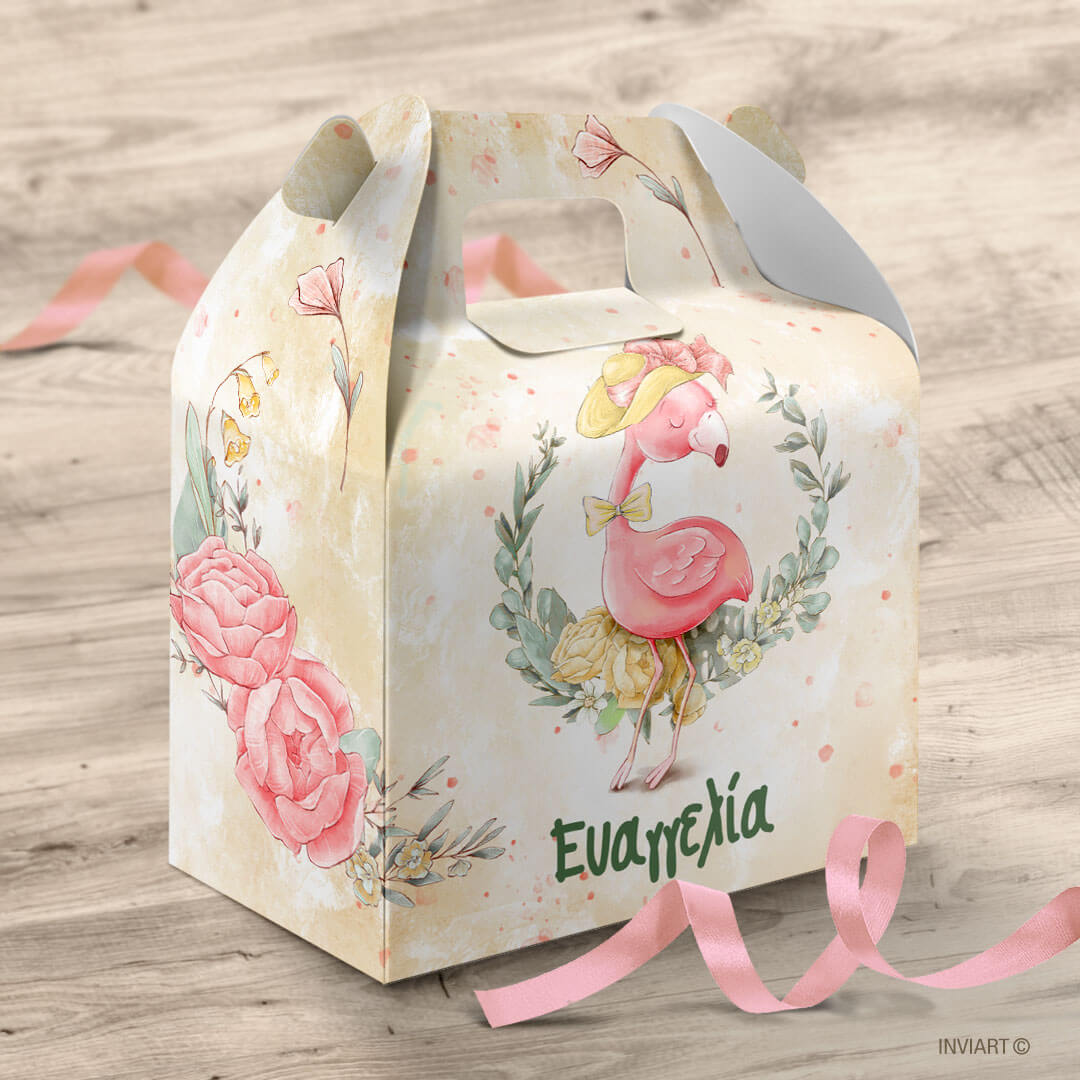 ΚΟΥΤΙ ΜΠΟΜΠΟΝΙΕΡΑΣ ΒΑΠΤΙΣΗΣ FLAMINGO ΚΟΡΙΤΣΙ